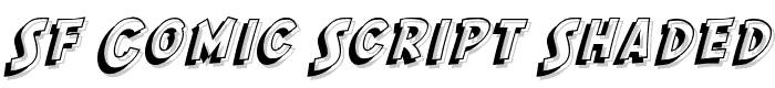 SF Comic Script Shaded font